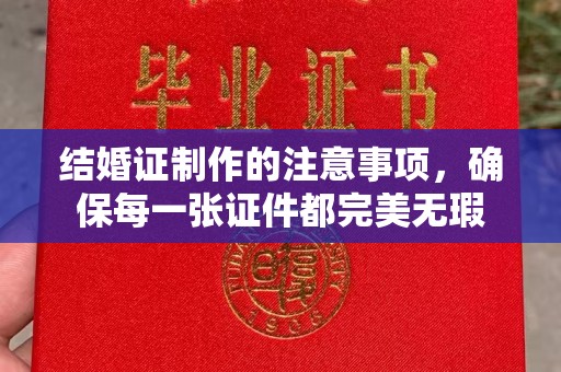 石楼结婚证制作的注意事项，确保每一张证件都完美无瑕