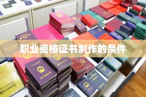 石楼职业资格证书制作的条件