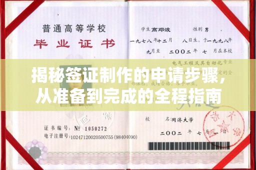 石楼揭秘签证制作的申请步骤，从准备到完成的全程指南