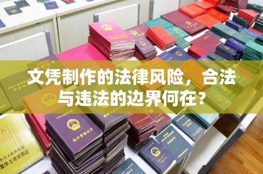 石楼文凭制作的法律风险，合法与违法的边界何在？